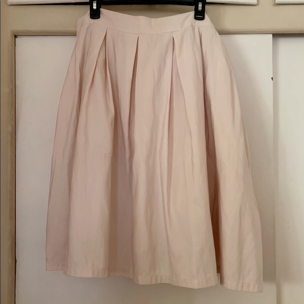 Blush a-line skirt with tulle lining